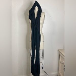 Demobaza merino wool blend super long knit infinity scarf w hood